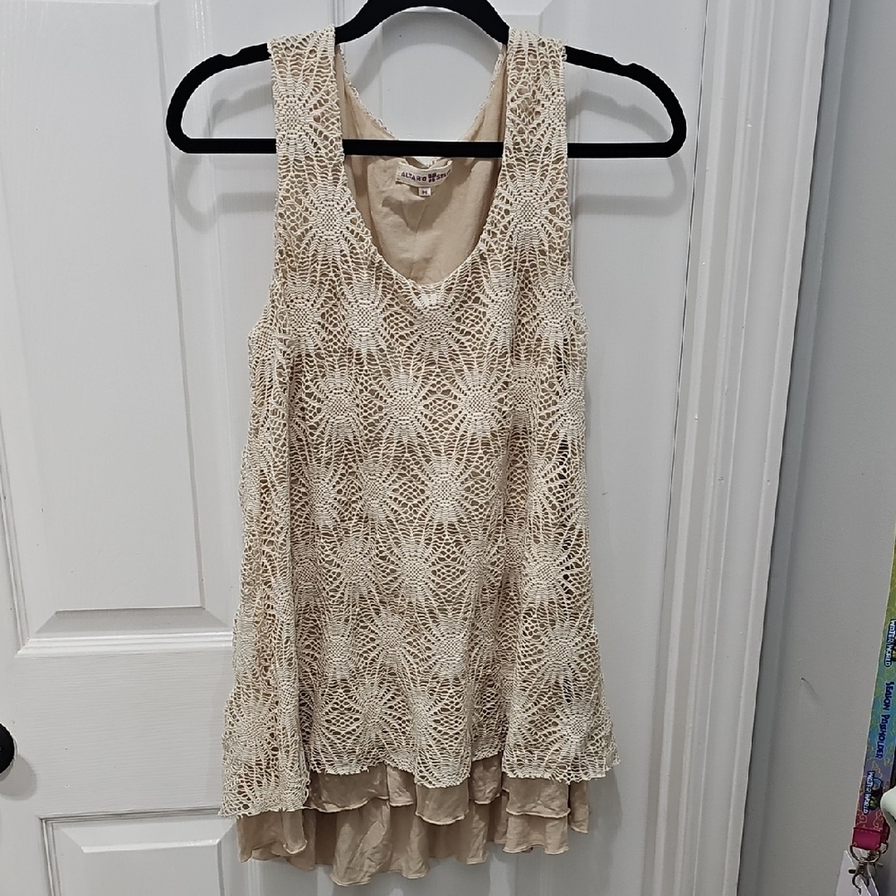 Altar'd State Cream Lace Tank Top